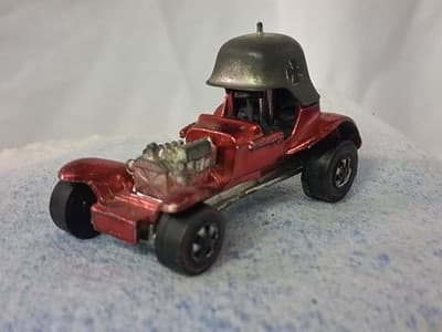 Rare Vintage Redline Hot Wheels RED Red Baron 1969 Hong Kong #2 - Thumbnail 5