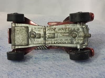 Rare Vintage Redline Hot Wheels RED Red Baron 1969 Hong Kong #2 - Thumbnail 8