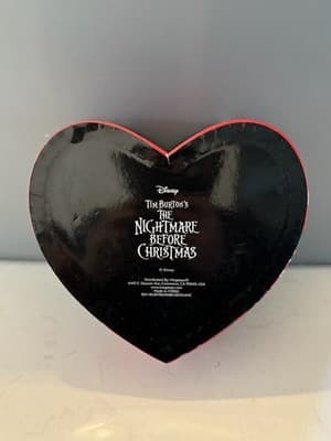 JACK & SALLY Heart Shaped Trinket Box Nightmare Before Christmas. Cardboard - Thumbnail 2