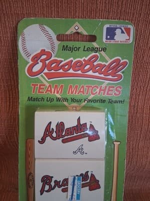 90’s MLB Atlanta Braves Team Matches Diamond Pack Sealed Collectible Matchbook - Thumbnail 3