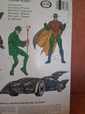 VTG DC Comics Batman Forever 3-D Stand-Ups Craft House Painting Art Kit - Thumbnail 3
