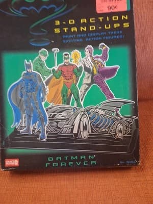 VTG DC Comics Batman Forever 3-D Stand-Ups Craft House Painting Art Kit - Thumbnail 4