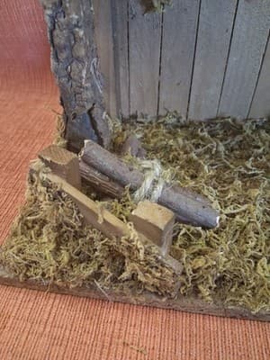 Wood Nativity Stable Brown Rectangular Christmas Décor Manger Display, 1 Piece - Thumbnail 6