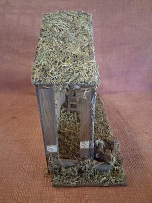 Wood Nativity Stable Brown Rectangular Christmas Décor Manger Display, 1 Piece - Thumbnail 7