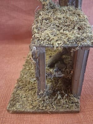 Wood Nativity Stable Brown Rectangular Christmas Décor Manger Display, 1 Piece - Thumbnail 11