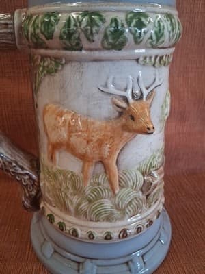13 inch Large Beer Decorative Ceramic with 3D Images Hunting Theme - Thumbnail 2