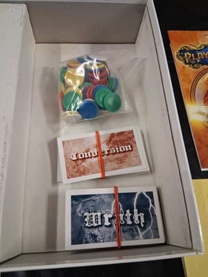 PLAYING GODS BOARD GAME OF DIVINE DOMINATION BALLS OUT ENTERTAINMENT 2006 USED - Thumbnail 7
