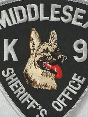 MIDDLESEX NEW JERSEY K-9 POLICE PATCH SHOULDER SIZE UNUSED TYPE 2 - Thumbnail 2