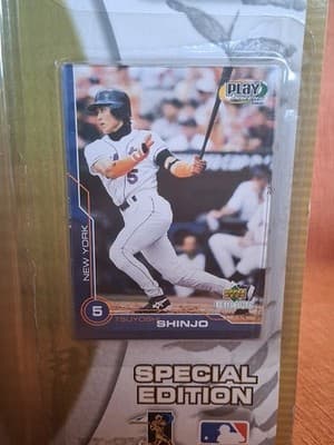 Tsuyoshi Shinjo 2001 Rookie NY Mets Upper Deck PlayMakers Bobblehead w/ Card NIB - Thumbnail 3