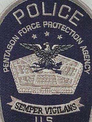 PENTAGON FORCE PROTECTION AGENCY POLICE SHOULDER PATCH Navy Blue/Silver 🇺🇸🚨🦅 - Thumbnail 2