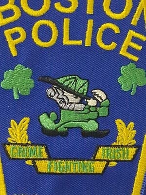 Custom Boston, Mass Police Iron On Patch Crime Fighting Irish 🍀🇮🇪 - Thumbnail 2