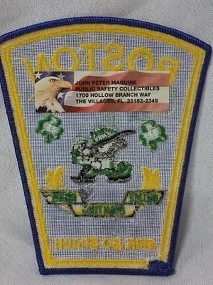 Custom Boston, Mass Police Iron On Patch Crime Fighting Irish 🍀🇮🇪 - Thumbnail 4
