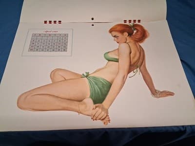 1949 Full Year Esquire Pinup Girl Calendar by Al Moore Sexy Girls , Rare Vintage - Thumbnail 6