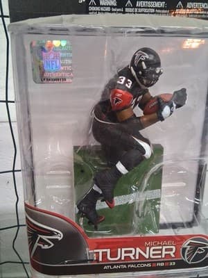 McFARLANE MICHAEL TURNER ATLANTA FALCONS SERIES 20 BLACK JERSEY NFL FOOTBALL - Thumbnail 2