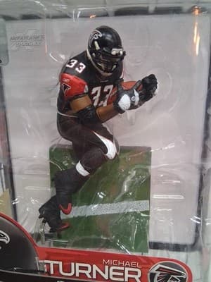 McFARLANE MICHAEL TURNER ATLANTA FALCONS SERIES 20 BLACK JERSEY NFL FOOTBALL - Thumbnail 3