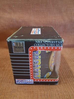 MAGIC JOHNSON 1992 LOS ANGELES LAKERS NBA MUG NEW BOX OFFICIAL CERAMIC COLLECTOR - Thumbnail 2