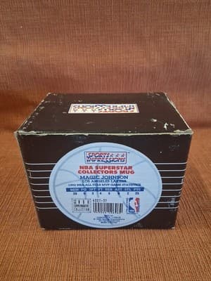 MAGIC JOHNSON 1992 LOS ANGELES LAKERS NBA MUG NEW BOX OFFICIAL CERAMIC COLLECTOR - Thumbnail 3