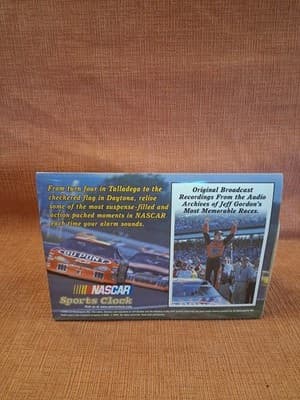 NASCAR Jeff Jordan Sports Clock New in Box - Thumbnail 4