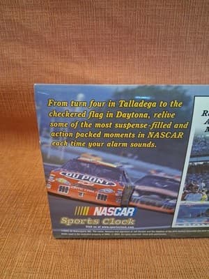 NASCAR Jeff Jordan Sports Clock New in Box - Thumbnail 6