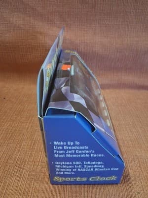 NASCAR Jeff Jordan Sports Clock New in Box - Thumbnail 3