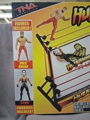 TNA Hulk Hogan Wrestling Ring WWE Hulkamania WCW NWO - New / Open Box W Figures - Thumbnail 2