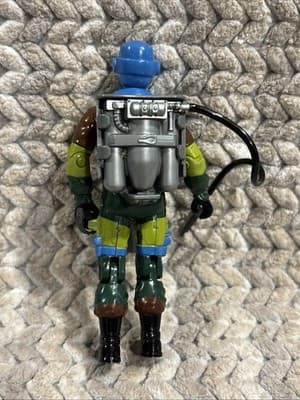 1989 BARBECUE (V2) Fire Fighter G.I. Joe 3 3/4 inch Figure Complete - Thumbnail 3
