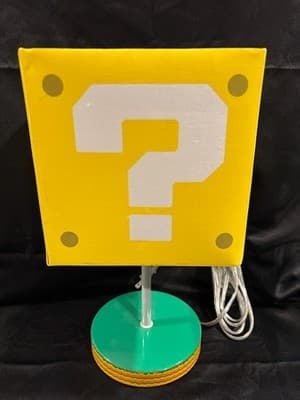 Nintendo Super Mario Bros 14" Question Block Lamp Paladone NES Desk Night Light - Thumbnail 3