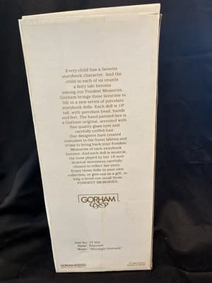 VTG Gorham Porcelain Musical Doll Rapunzel “Moonlight Serenade” Fondest Memories - Thumbnail 3