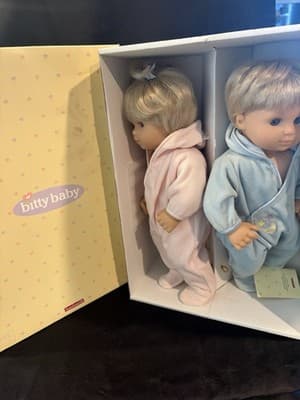 TWO AMERICAN GIRL Bitty Babies Twins Boy Girl Blonde Blue Eyes Pleasant Company - Thumbnail 7