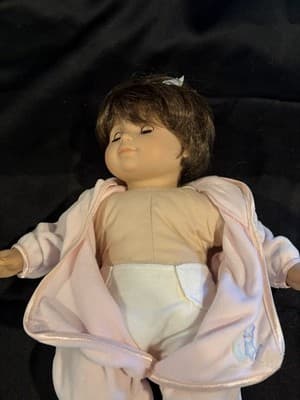 American Girl Bitty Baby Doll Twins Girl Boy Brunette Moon Stars pjs IN BOX - Thumbnail 7