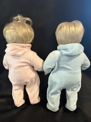 TWO AMERICAN GIRL Bitty Babies Twins Boy Girl Blonde Blue Eyes Pleasant Company - Thumbnail 6
