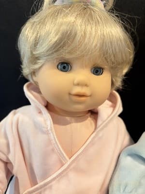 TWO AMERICAN GIRL Bitty Babies Twins Boy Girl Blonde Blue Eyes Pleasant Company - Thumbnail 2