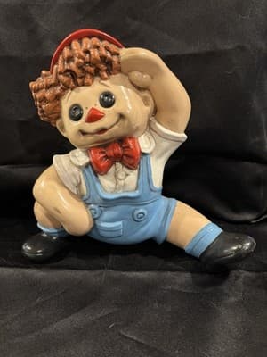 Set of 2 Large Ceramic Raggedy Ann & Andy Figures Figurines (E38) - Thumbnail 4