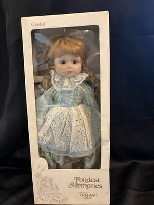 1989 Vintage Gorham Collection Porcelain Doll Musical Fondest Memories Gretel - Thumbnail 7