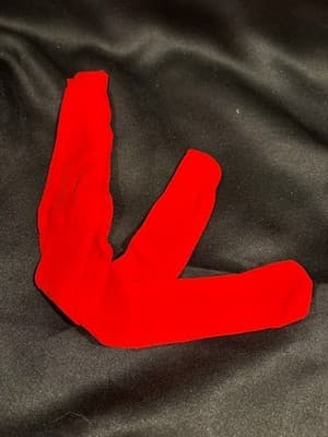 Vintage Girl Doll Clothes Original Red Slacks - Thumbnail 2