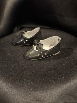 Doll Clothes 18" Shoes Fits American Girl Dolls Black With Bow - Thumbnail 3