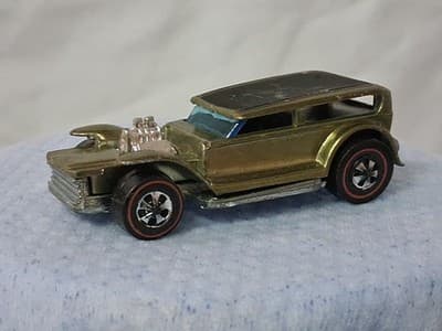 1969 Hot Wheels Redline The Demon Light Lime Green Pull W Badge 🔥 - Thumbnail 7