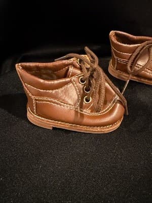 Doll Clothes 18" Shoes Fits American Girl Dolls Brown Laced Boots - Thumbnail 2