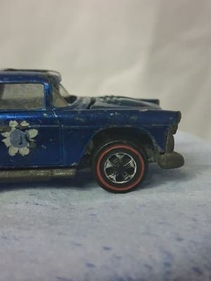 Hot Wheels Redline Classic Nomad Blue Diecast Car Light Interior Mattel 1969 - Thumbnail 8