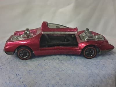 Hot Wheels Redline Magenta Mod Quad Black Interior 1970 NM Nice - Thumbnail 2