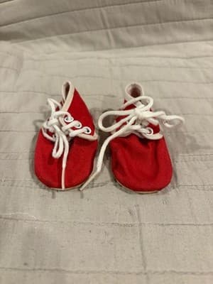 Doll Clothes 18" Shoes Fits American Girl Dolls Red White Laces Cute - Thumbnail 2