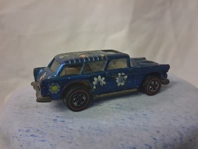 Hot Wheels Redline Classic Nomad Blue Diecast Car Light Interior Mattel 1969 - Thumbnail 2