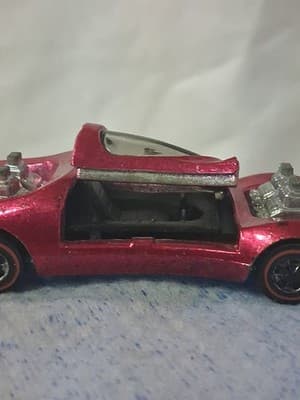 Hot Wheels Redline Magenta Mod Quad Black Interior 1970 NM Nice - Thumbnail 4