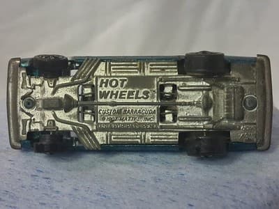 Vintage Hot Wheels Mattel Redline Aqua Custom Barracuda Dated 1967 🔥 - Thumbnail 6