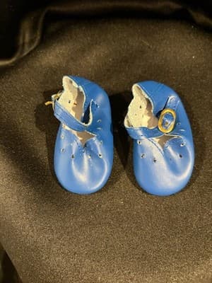 Doll Clothes 18" Shoes Fits American Girl Dolls Blue Strapped Boots - Thumbnail 3