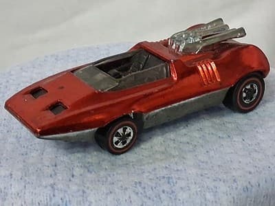1/64 SCALE HOT WHEELS VINTAGE LOOSE REDLINE RED PEEPING BOMB 🚗 - Thumbnail 5