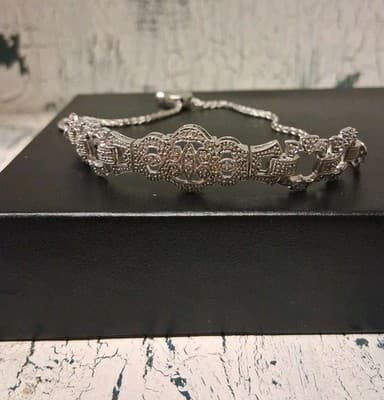 Ross-Simons 0.25 ct. t.w. Diamond Openwork Bolo Bracelet in Sterling Silver Exc - Thumbnail 4