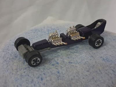 Johnny Lightning Custom Dragster Metalic Purple Redline - Thumbnail 5