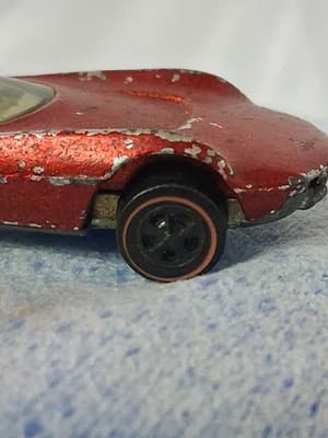 1968 Hot Wheels Red Line Turbofire Spectraflame Red USA Made Mattel - Thumbnail 7