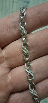 Ross Simons Boho Bracelet Infinity Diamond Sterling Silver Adjustable Slide Exc - Thumbnail 9